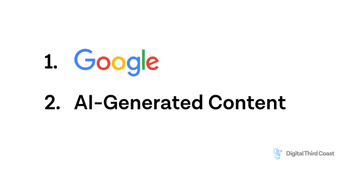 List: 1. Google 2. AI-Content