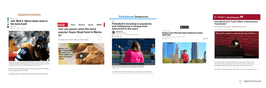 Media coverage of sports content