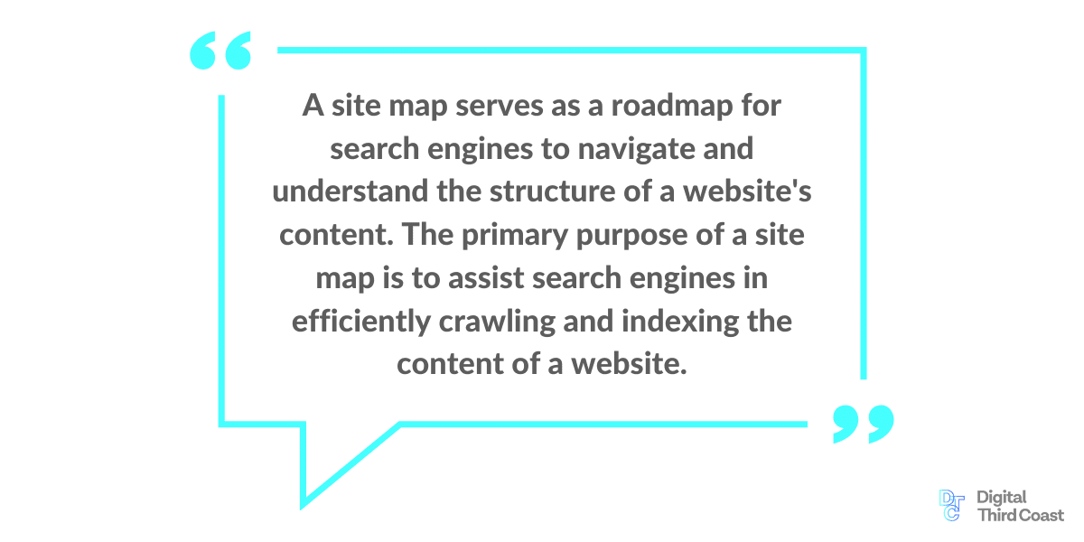 Quote box: a site map serves...