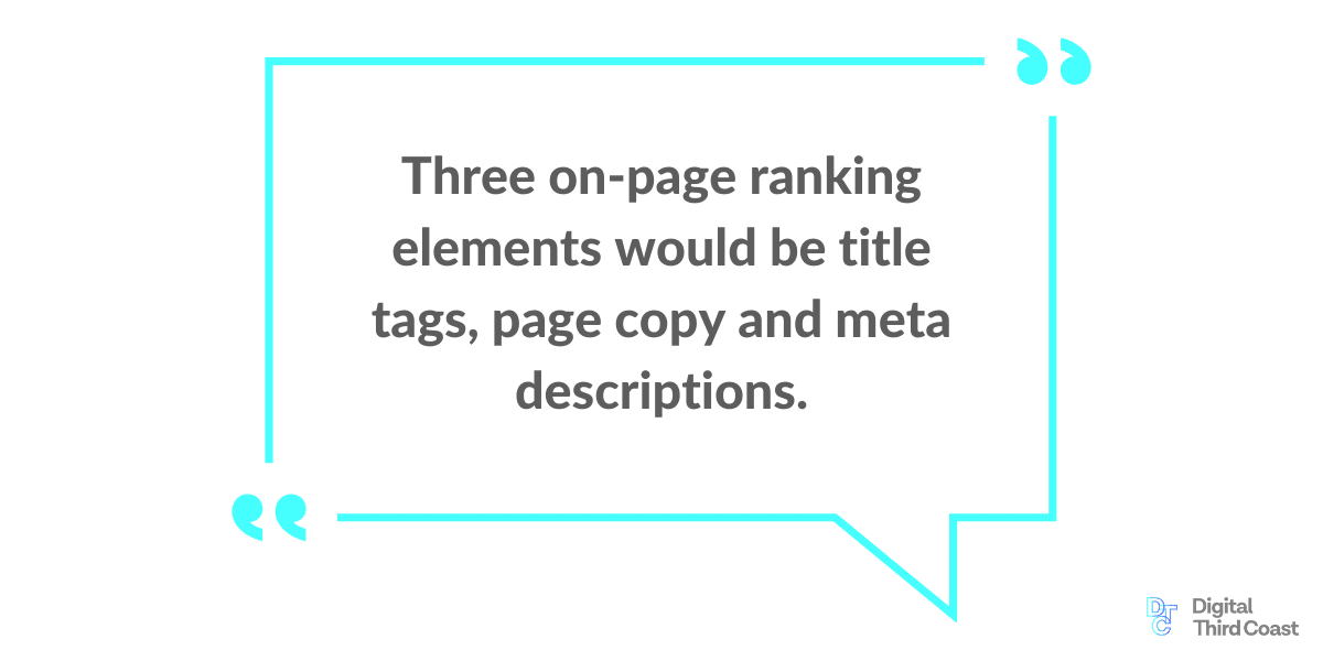 quote box: three on-page ranking elements
